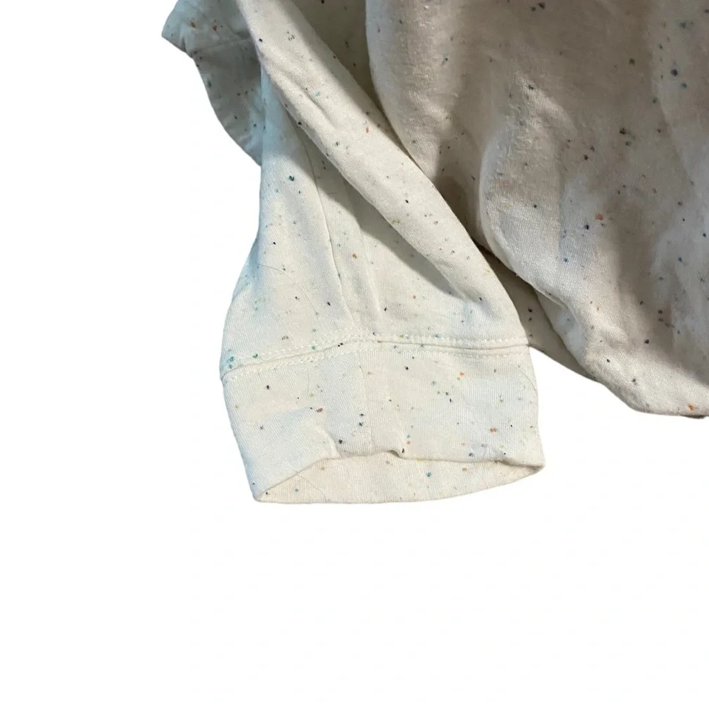 3 Dots Women's Ivory Large Pullover Top Stretch Warm Soft Sprinkles Pattern